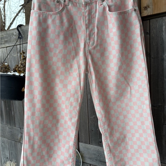 🩷🩷The Ragged Priest Pink and White Checkered Jeans💗💗 - Picture 3 of 8